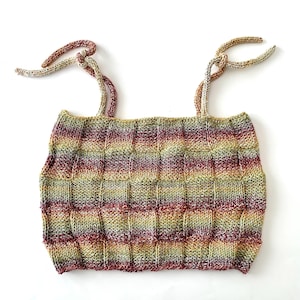 Knit Checkerboard Crop Top
