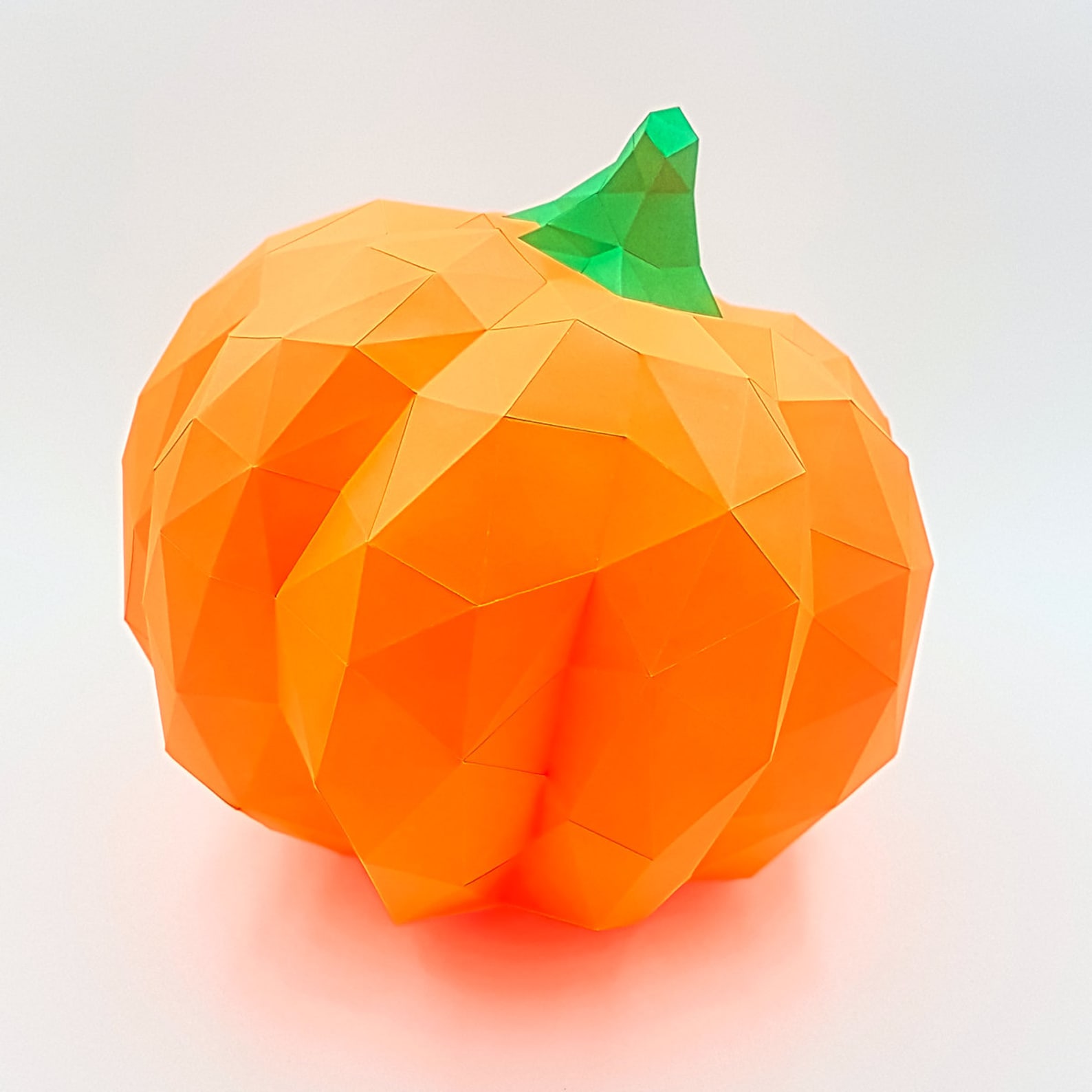 Low Poly 3D Papercraft Pumpkin Template - Etsy