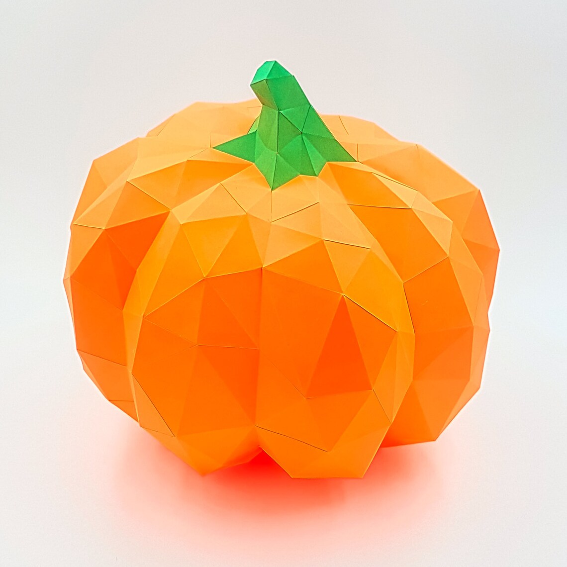 Low Poly 3D Papercraft Pumpkin Template - Etsy