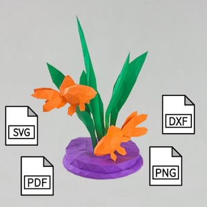 3D Papercraft Goldfish Diorama - Template