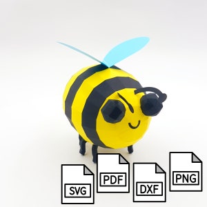 3D Bee Papercraft - Template
