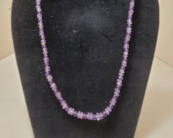 Handmade Amethyst Necklace and Bracelet Set, February Birthstone Jewelry Set, purple Jewelry Set