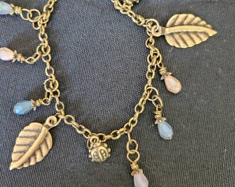Handmade Lady Bug Charm Bracelet
