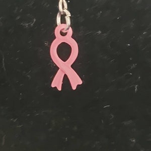 Handmade Breast Cancer Earrings, pink ribbon earrings
