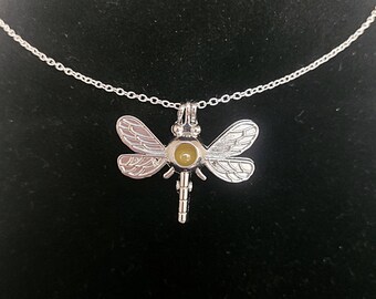 Handmade Silver Dragonfly Necklace