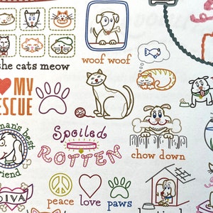 CATS & DOGS Stitchers Revolution SR21 Embroidery Pattern, Iron on  Embroidery Pattern, Embroidery Patterns With Floss Recommendations 