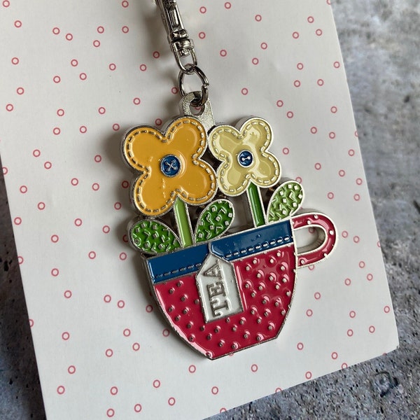 LORI HOLT Happy Charms, Tea Cup Charm by Riley Blake Design, Lori Holt Bee in my Bonnet, bag bling, more styles, in stock ships FAST