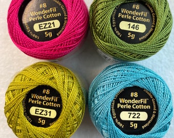 Wonderfil Eleganza Wild Fire Color 224 5g 42 yards Size 8 weight EL5G-224 Sue Spargo Color Palette Embroidery Thread