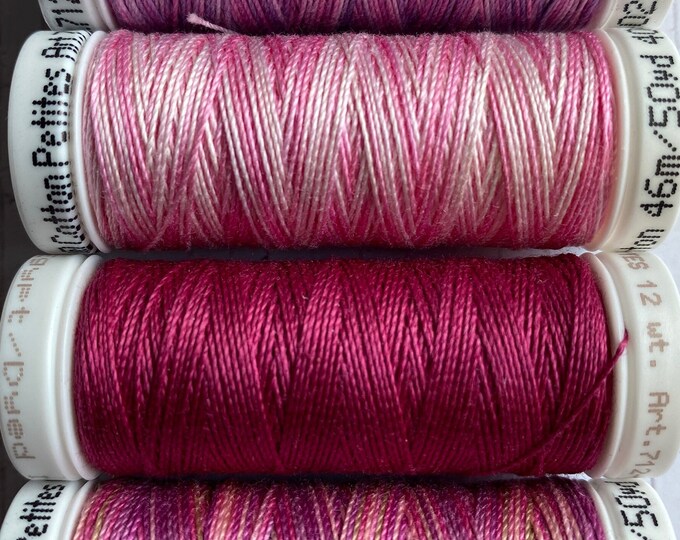 Rose Thread Sulky 12wt Embroidery Thread, ROSE GARDEN 4 Color Mix by Classicneedle ...