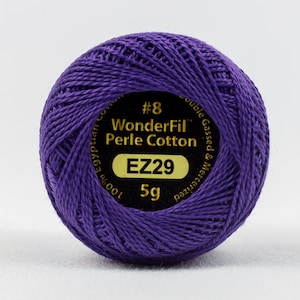 ELEGANZA Perle Cotton BLUEBERRY BUSH 29, 8 Wt Eleganza Perle Cotton, Wonderfil Perle Cotton 42 yard Ball for Hand Embroidery & Quilting