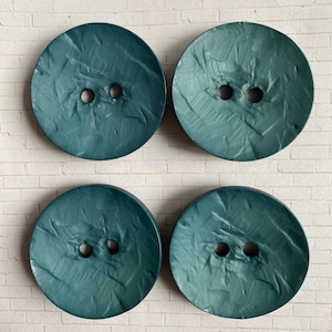 45mm Dill Button, TEAL 1.75 Inch Polyamide Button, Large TEAL Buttons for Tote Bags, many shapes colors & sizes listed, we ship fast