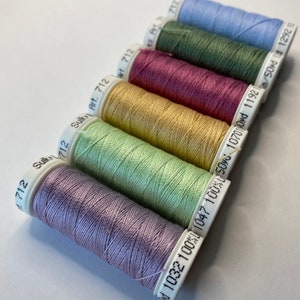 Aurifil Thread 50 wt Cotton 10 small spools Red, White & Bloom by  Kimberbell KC50RWB10
