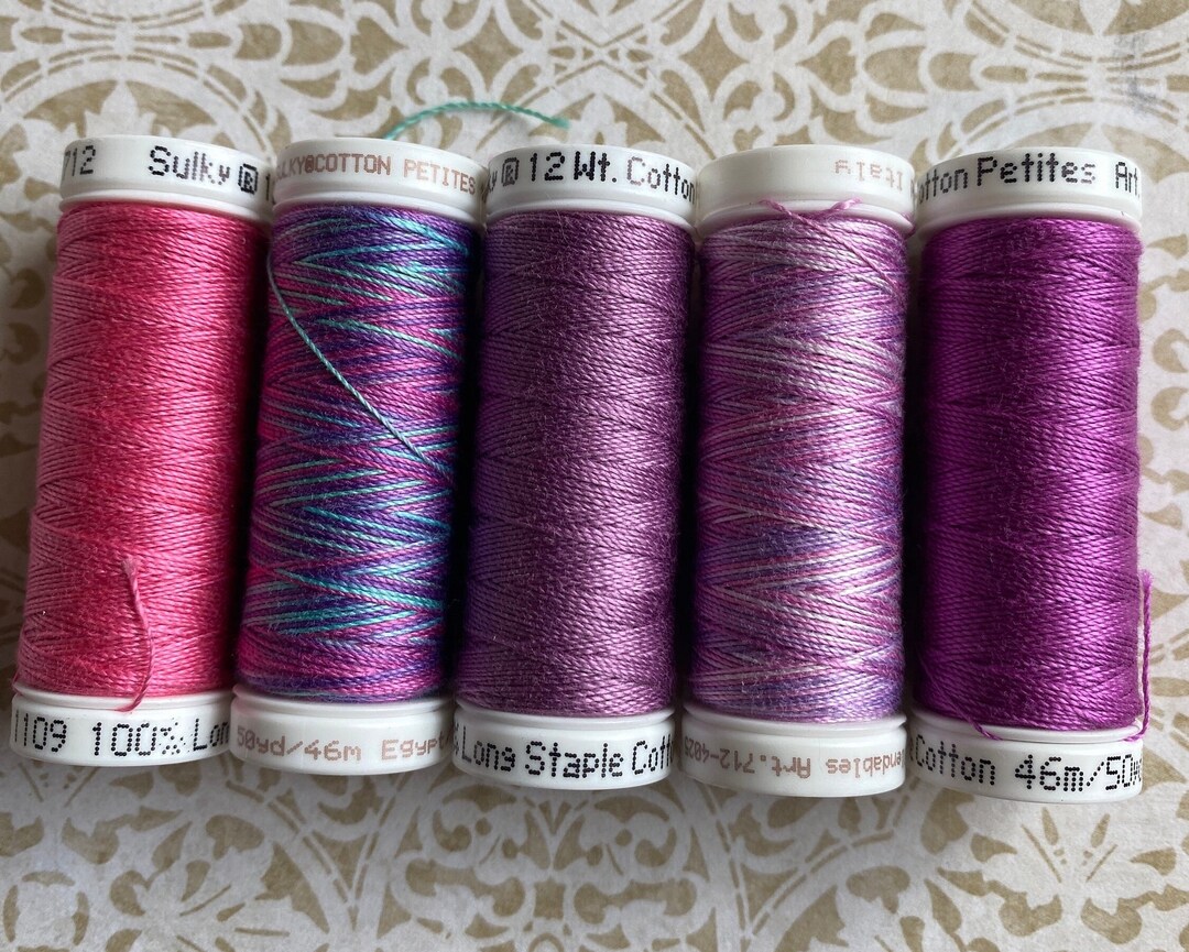 Mix Thread Spool Sulky Blendable Petites, Classicneedle HYDRANGEA Mix, Five 50 Yd Spools ...