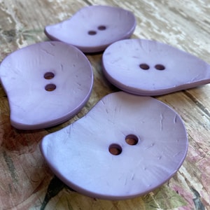 Large LAVENDER Paisley Dill Button, Polyamide Button, 40 x 50mm DILL Buttons, Approx 1.9&quot; long, multiple colors & shapes, ships Fast