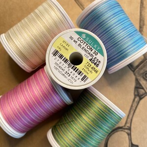 Sulky 30wt Blendables 4067 Merlot Blush, Variegated 30wt thread for quilting, top stitch, applique, embroidery, 500 yd spool needle option image 8