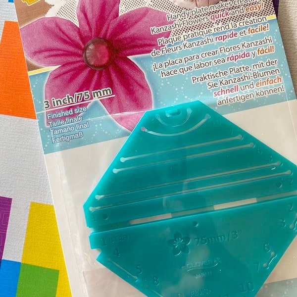 Clover Kanzashi Pointed Petal Maker 8483, makes large 3 inch gathered petal flower, Clover notions, we stock several versions & we ship fast