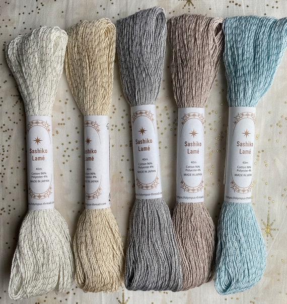 Olympus Sashiko Lamé Thread SL1 Pearl White Olympus Sashiko Lamé Thread SL1 Pearl White