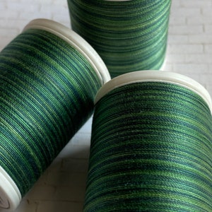 Sulky 30wt Blendables 733 4051 FOREVER GREEN Variegated 30wt thread for quilting, applique', embroidery, 500 yd spool needle option