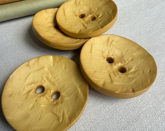 Round DARK MUSTARD Yellow 45mm Dill Button, Large 1.77In yellow gold Button, Bold  statement Buttons, more colors & listings FaST SHiP