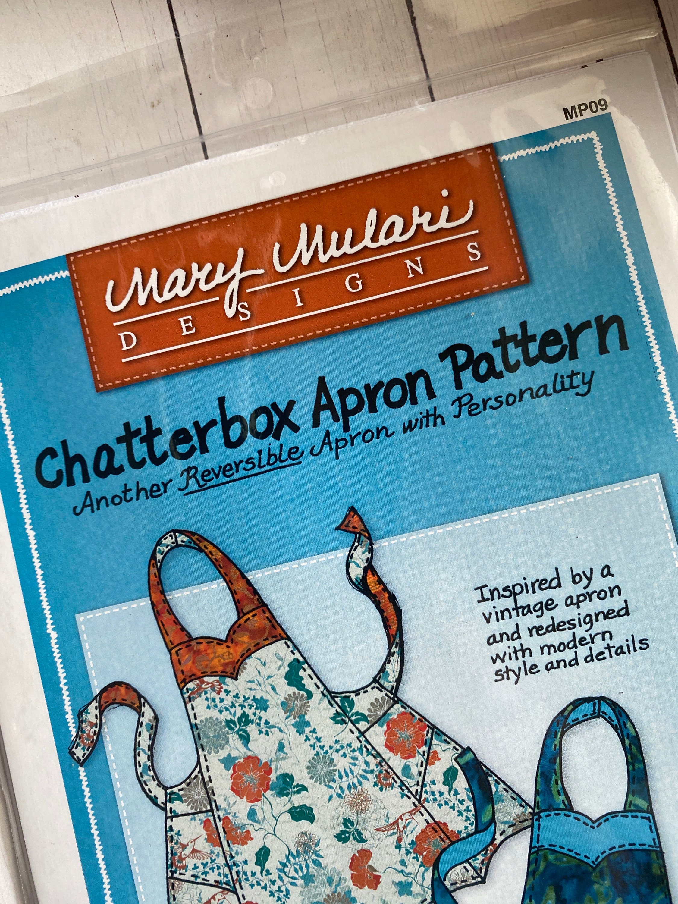 Mary Mulari CHATTERBOX APRON Pattern, Reversible Apron Pattern, Vintage ...