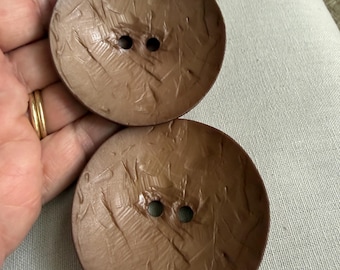 Large 2.4 inch Milk CHOCOLATE Brown Dill Button, Bold oversized 60mm Button, Buttons for Bag, many shapes colors & sizes, Ship FAST