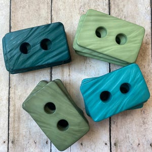 Dill Button 22 x 36mm, Rectanglular large hole Polyamide Button, Dill High Fashion Buttons, We offer multiple colors, ships fast