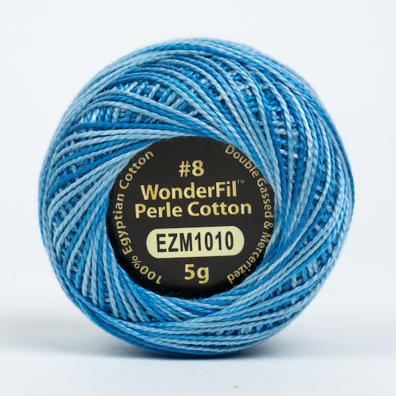 Mtakee 　SACRA H.COUNT COTTON Eleganza Variegated, EL5GM-1010 OCEANIC, 8WT Perle Cotton, Perle