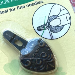 Clover Embroidery Heart Needle Threader, Use for Perle Cotton or multiple strands & Suitable for large eye needle, fast ship