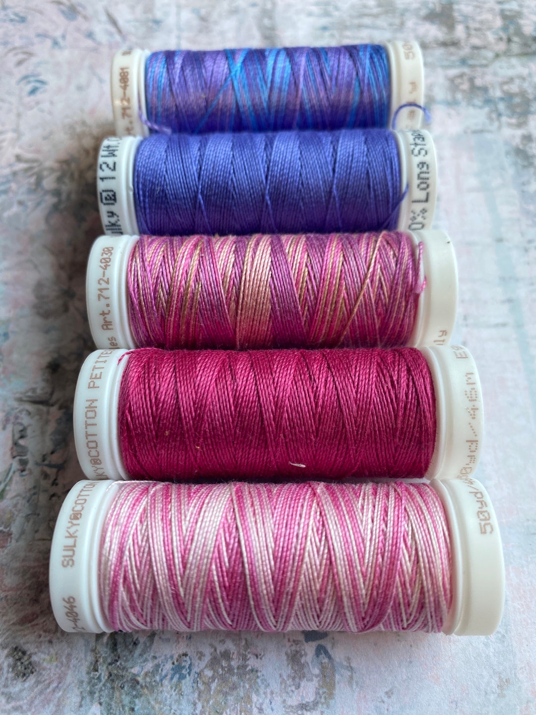 Mix Thread Spool Sulky Blendables, PASSION FLOWER Mix, Five Spool Thread Bundle, Sulky ...