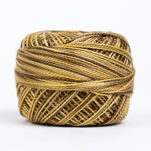 Eleganza Variegated, EL5GM-1015 PUMPERNICKEL, 8WT Perle Cotton, Perle Cotton 42 yard Ball for Embroidery, Quilting, stocking 200 colors