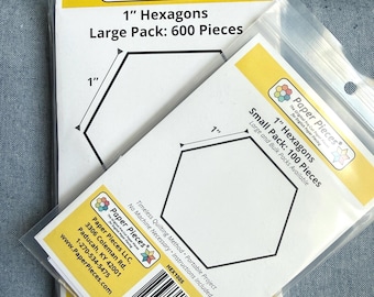 One Inch Hexie Papers for EPP English Paper Piecing Hexagon papers for EPP English Paper Piecing Paper made in USA by Paper Pieces FaST ship