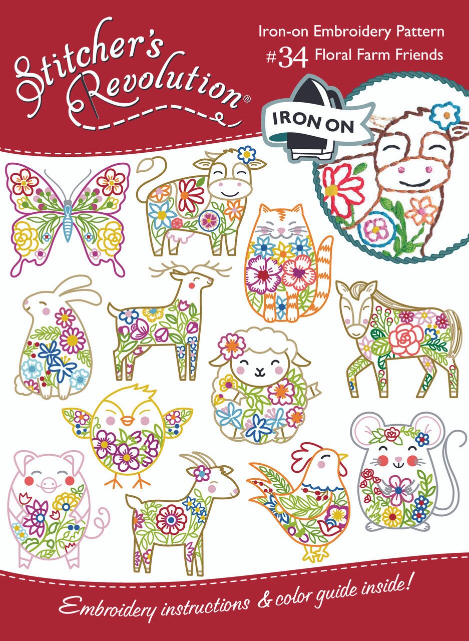 Clearance FLOWER POWER SR24, Modern Linens SR19 or Combo of 2 Stitchers  Revolution Iron on Embroidery Pattern, Discounted Combos, Ships Fast 