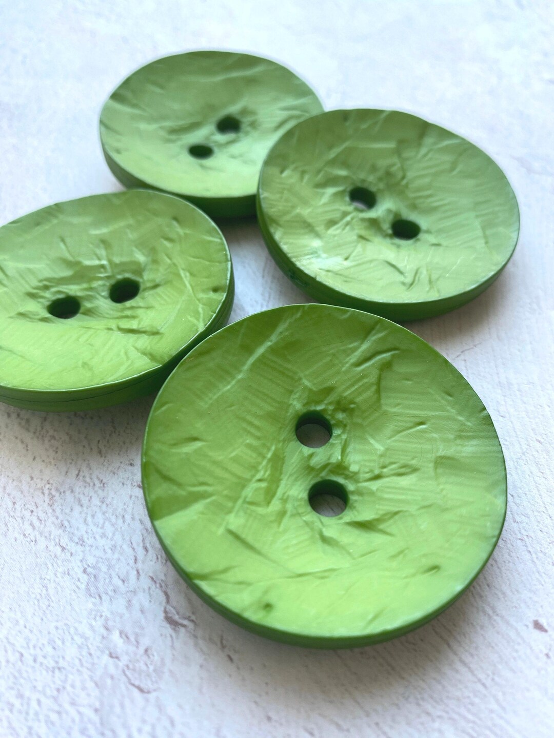 45mm Bright Green Dill Button, 1.75 Inch Polyamide Button, Large ...