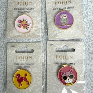 Choice of Bohin Needle Minder, bonus buy Embroidery Stitches at a Glance guide book with minder while supplies last, ships FAST