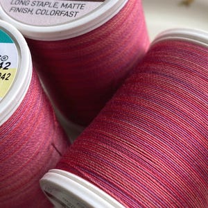 Sulky 30wt Blendables 4042 REDWORK, Variegated heavy 30wt thread for quilting top stitch thread, applique, embroidery, 500 yd, FAST ship