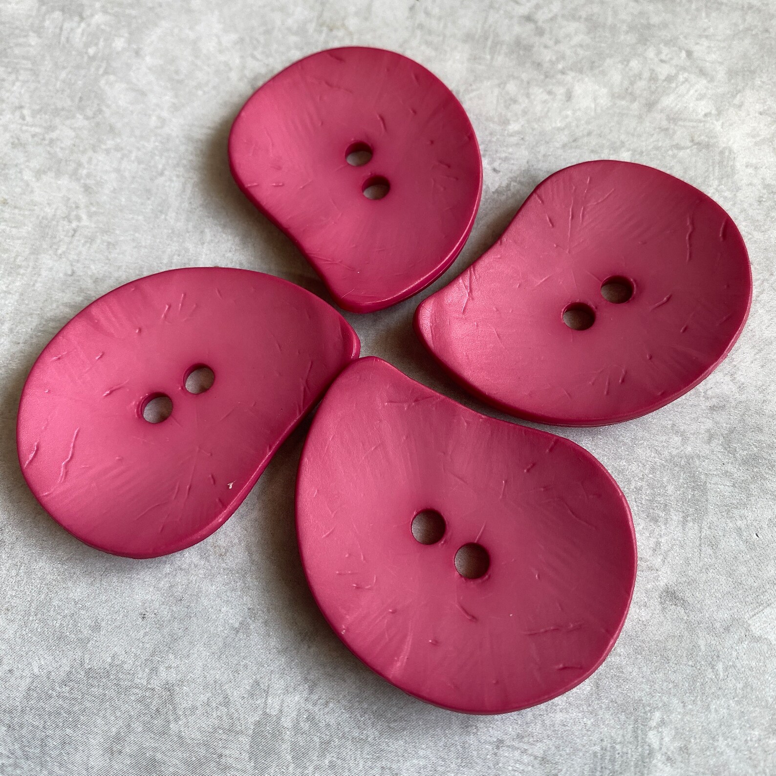 DARK PINK Paisley Dill Button, Polyamide Button, Extra Large Teardrop ...