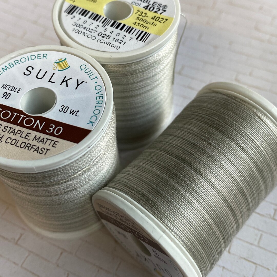 30wt SULKY Blendables, 4027 SILVER Slate Variegated 30wt Thread, Gray ...