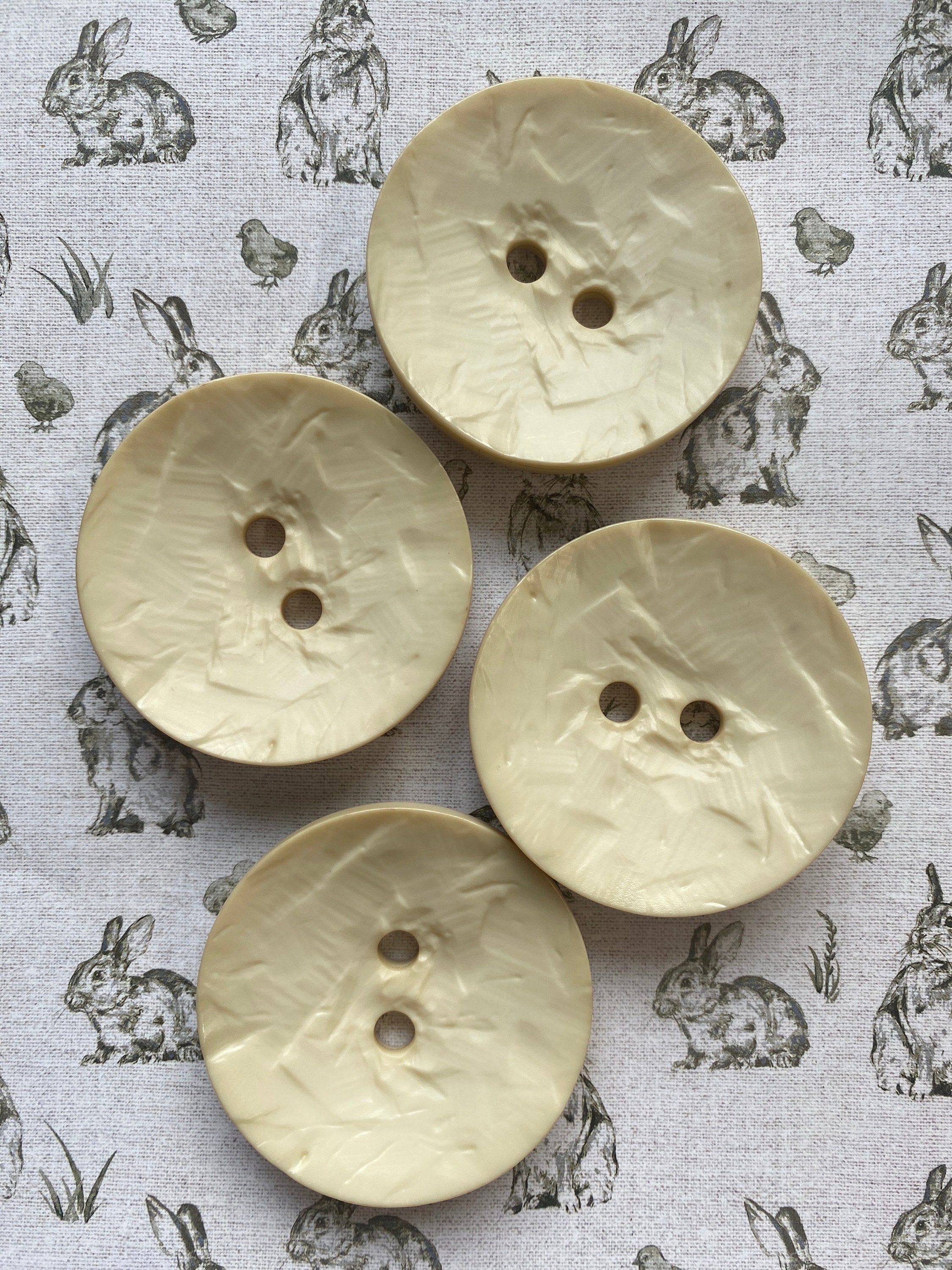 45mm or 60mm Dill Button, IVORY Polyamide Button, Large Concave Buttons ...