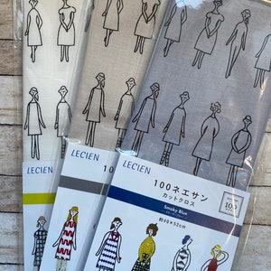 Lecien 100 LADIES, Preprinted 100 Ladies embroidery cloth, free stitch these adorable ladies, Kazue Nakajimi of Quilts, 222101, ships fast