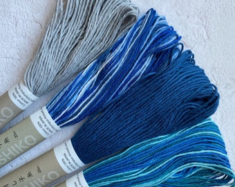 Yokota #6 Japanese Cotton Sashiko Thread NAVY BLUE 40 Meter Skein