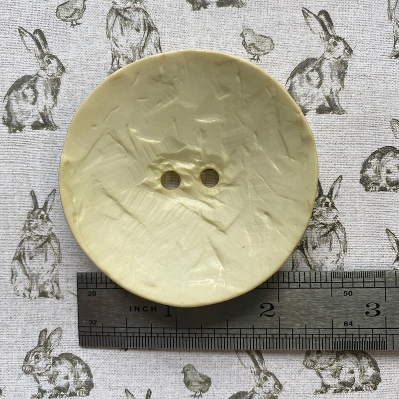 45mm or 60mm Dill Button, IVORY Polyamide Button, Large Concave Buttons ...
