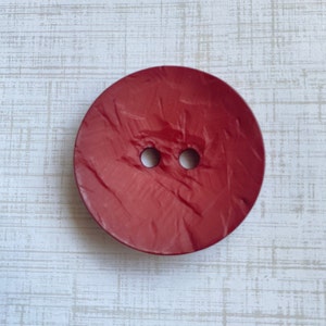 RED 45mm Dill Button,  1.75 Inch Polyamide Button, Large Buttons for Tote Bags, We offer multiple shapes colors & sizes, we ship fast