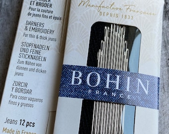 Bohin JEANS Denim Needle for Darning, Mending, embroidery, we stock a variety of Bohin needles and WE ship FAST