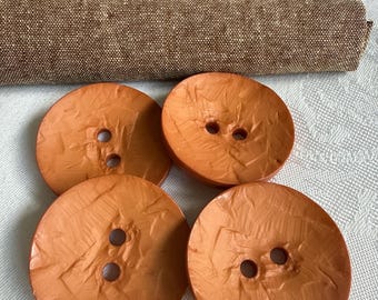 45mm BURNT ORANGE Button Large Bold Concave Dill Brand Button for tote Bags Coats, 1.75 In many colors & shapes more listings, FAST ship