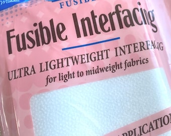PELLON Fusible Interfacing, Ultra Light weight PLF36, Pellon iron on interfacing, Interfacing for apparel, blouse cuffs plackets, ships FAST
