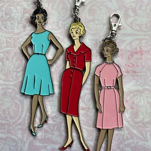 Lori Holt My Happy Place Charms Purse or Bag Bling, choice of vintage lady charms, vintage lady pendant, big 4 in charm or dangle, fast ship