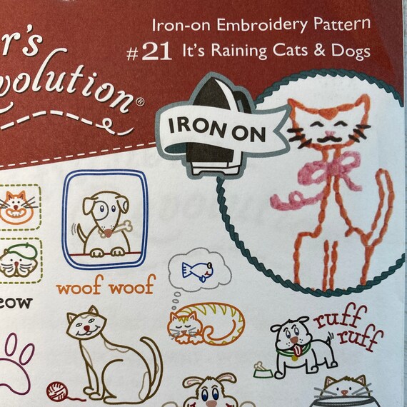  Stitcher's Revolution Iron-On Transfer Pattern for Embroidery,  Modern Linens