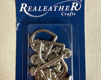 Nickel Hardware Bundle bag making4 D Rings Chicago Screws for our .75 inch leather or handmade fabric straps bag making  hardware, fast ship