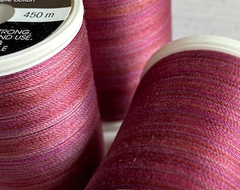 Sulky 30wt Blendables 4067 Merlot Blush, Variegated 30wt thread for quilting, top stitch, applique, embroidery, 500 yd spool needle option