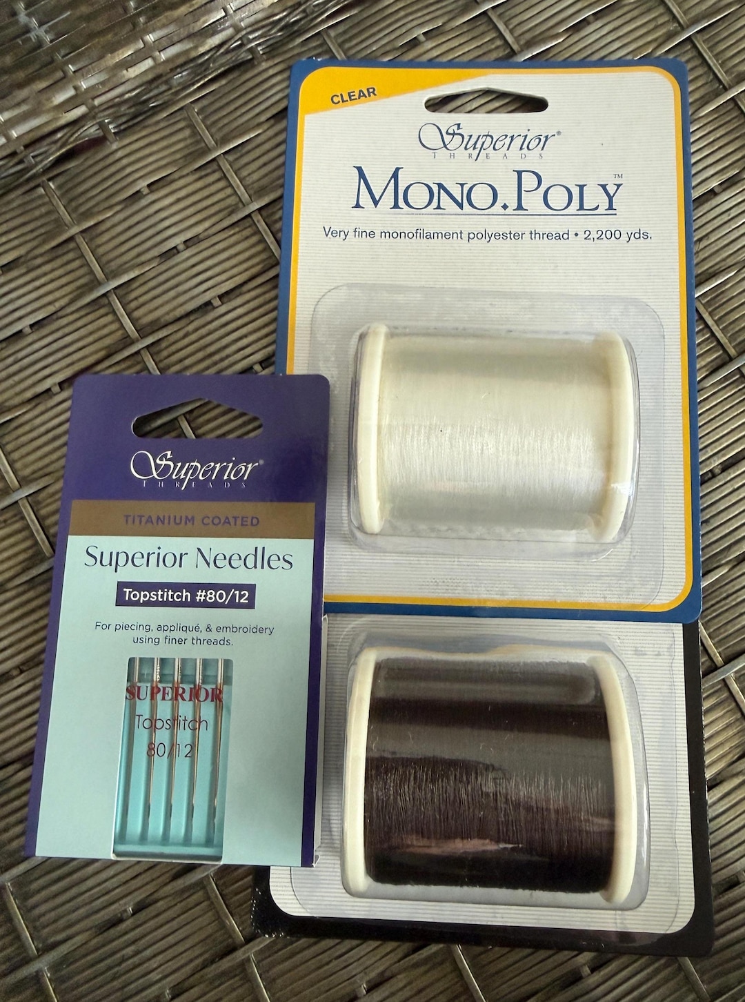 Monopoly Thread Superior Monopoly Invisible Polyester Thread & Superior Titanium Top ...